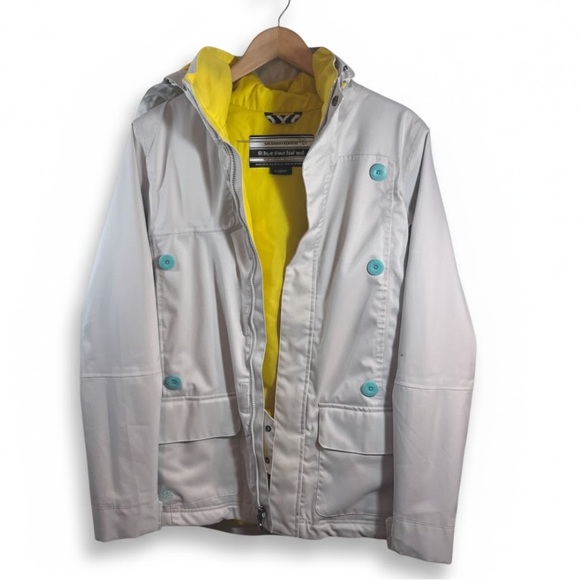 Special Blend Jackets & Blazers - Special Blend Women's Liberty Snowboard Jacket Size Medium Cream Yellow Teal